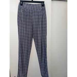 Plaid Black & White Pants